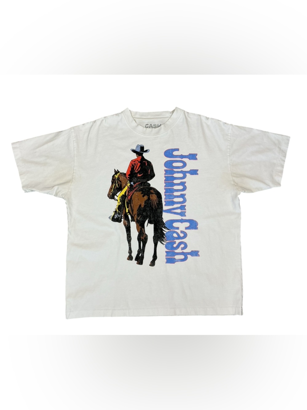 Johnny Cash Cowboy Graphic Tee XL Vintage Style Oversized Shirt